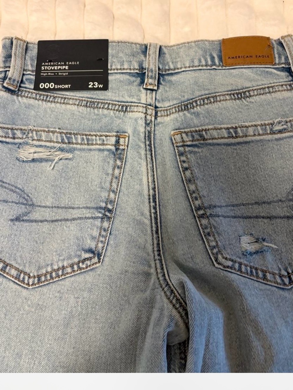 American Eagle Outfitters Light Blue Stovepipe Jeans - women’s 000 short